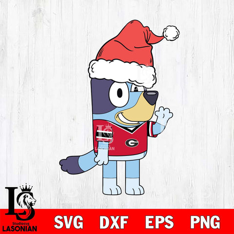 Georgia Bulldogs Bluey Christmas Svg Eps Dxf Png File, Digital Download, Instant Download
