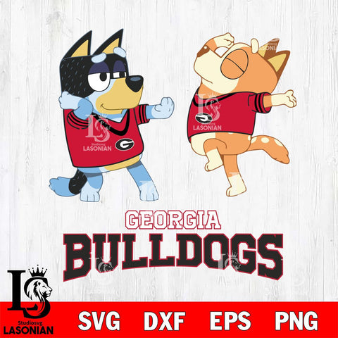 Georgia Bulldogs Bluey Dance Svg Eps Dxf Png File, Digital Download, Instant Download