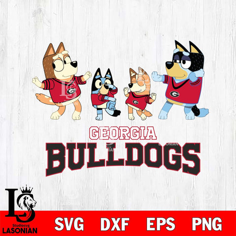 Georgia Bulldogs Bluey Dance Squats Svg Eps Dxf Png File, Digital Download, Instant Download