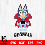Georgia Bulldogs Bluey Dracula Halloween Svg Eps Dxf Png File, Digital Download, Instant Download
