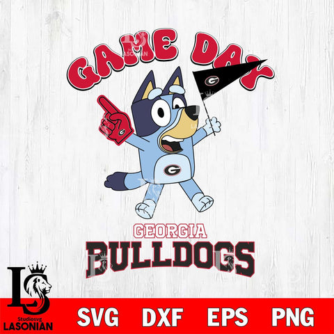 Georgia Bulldogs Bluey Game Day Svg Eps Dxf Png File, Digital Download, Instant Download
