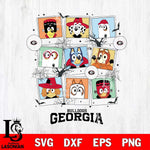 Georgia Bulldogs Bluey Halloween Sport Svg Eps Dxf Png File, Digital Download, Instant Download