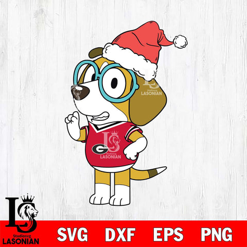 Georgia Bulldogs Bluey Honey Christmas Svg Eps Dxf Png File, Digital Download, Instant Download