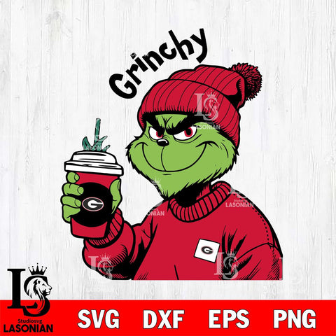 Georgia Bulldogs Boujee Grinch 10 Svg Eps Dxf Png File, Digital Download, Instant Download