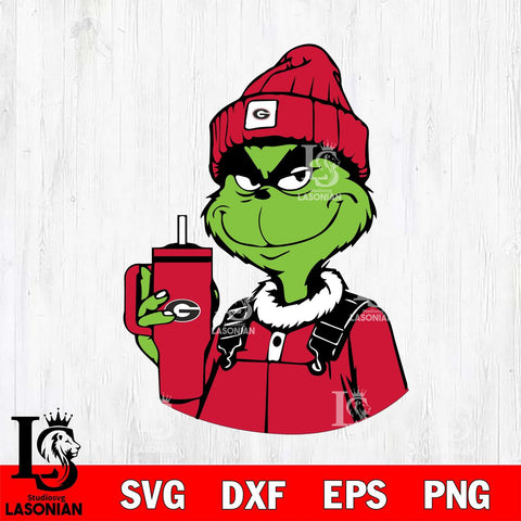 Georgia Bulldogs Boujee Grinch 2 Svg Eps Dxf Png File, Digital Download, Instant Download