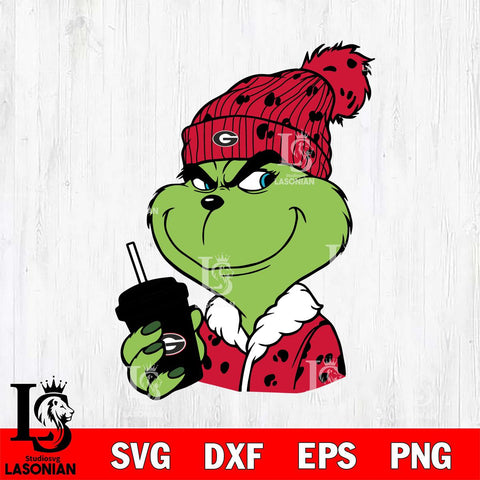 Georgia Bulldogs Boujee Grinch 3 Svg Eps Dxf Png File, Digital Download, Instant Download