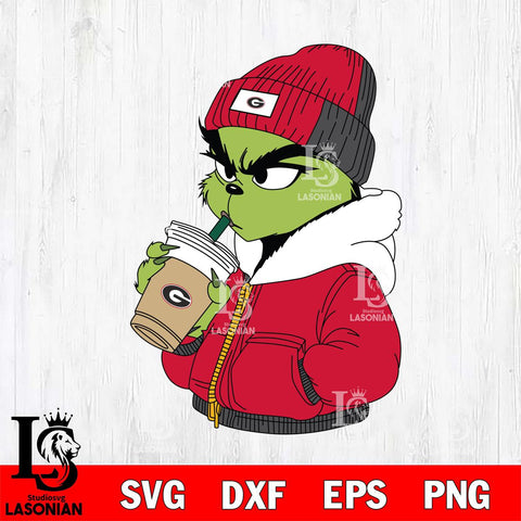 Georgia Bulldogs Boujee Grinch 6 Svg Eps Dxf Png File, Digital Download, Instant Download