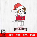 Georgia Bulldogs Christmas Bluey Jack Sport Cut Files,Bluey Cricut,Christmas Svg , Bluey svg , Digital Download, dxf eps png pdf file