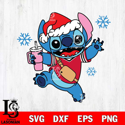 Georgia Bulldogs Christmas Stitch With Tumbler Svg Eps Dxf Png File, Digital Download, Instant Download