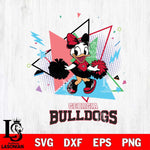 Georgia Bulldogs Cute Daisy Duck Cheerleader SVG DXF EPS PNG FILE, NCAA File Cut,Digital Download,Instant Download