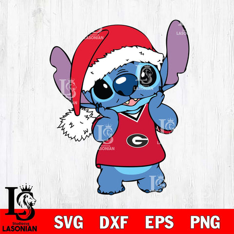 Georgia Bulldogs Cute Stitch Christmas Svg Eps Dxf Png File, Digital Download, Instant Download