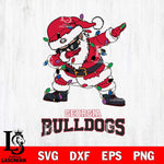 Georgia Bulldogs Dabbing Santa Claus Ugly Christmas Svg dxf eps png pdf file,NCAA svg,Digital Download,Cricut file