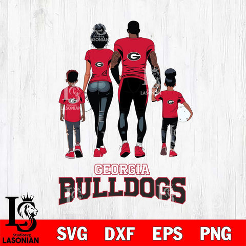 Georgia Bulldogs Family Love Rugby SVG DXF EPS PNG FILE,NCAA SVG, Father day Digital Download,Instant Download, Silhouette