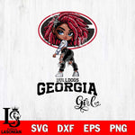 Georgia Bulldogs Fan Girl Svg Eps Dxf Png File, Digital Download, Instant Download
