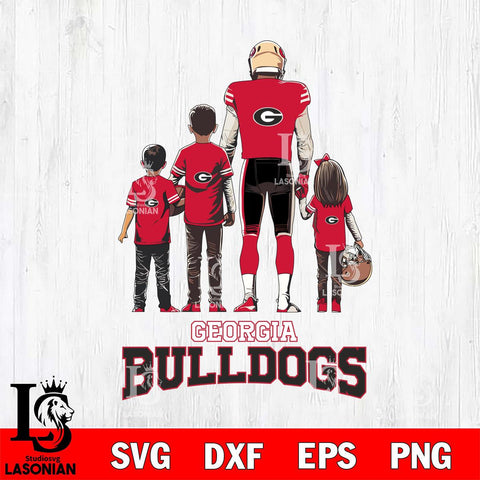 Georgia Bulldogs Father Football SVG DXF EPS PNG FILE,NCAA SVG, Father day Digital Download,Instant Download, Silhouette