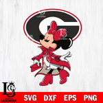 Georgia Bulldogs Glamorous Minnie Svg Eps Dxf Png File, Digital Download, Instant Download