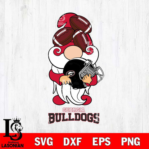 Georgia Bulldogs Gnomes Helmet Svg Eps Dxf Png File, Digital Download, Instant Download