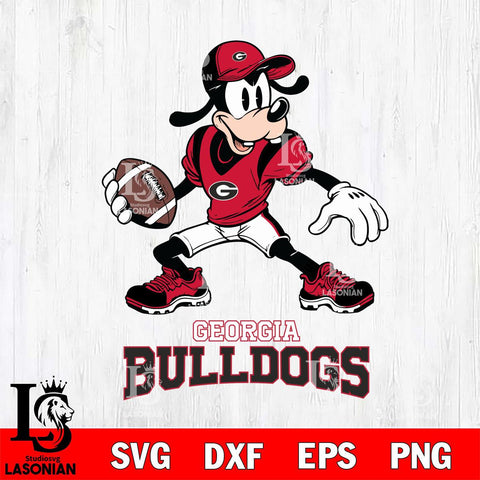 Georgia Bulldogs Goofy Disney, Svg Eps Dxf Png File, Digital Download
