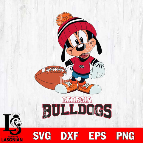 Georgia Bulldogs Goofy Football SVG DXF EPS PNG FILE,NCAA svg ,Football Digital Download,Instant Download, Silhouette