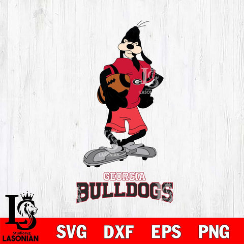 Georgia Bulldogs Goofy Player SVG DXF EPS PNG FILE,NCAA svg ,Football Digital Download,Instant Download, Silhouette
