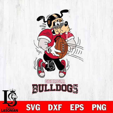 Georgia Bulldogs Goofy Sport Football SVG DXF EPS PNG FILE,NCAA svg ,Football Digital Download,Instant Download, Silhouette