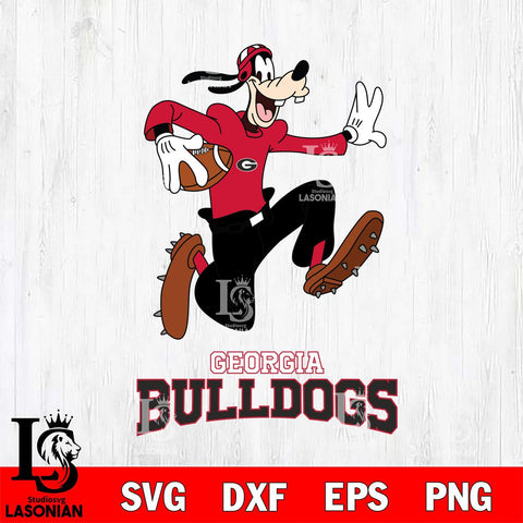 Georgia Bulldogs Goofy rugby Sport SVG DXF EPS PNG FILE,NCAA svg ,Football Digital Download,Instant Download, Silhouette