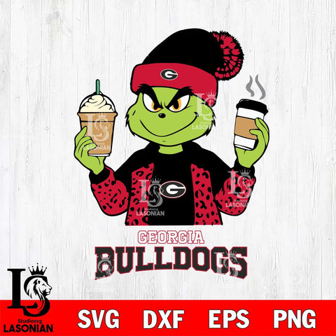 Georgia Bulldogs Grinch 2 coffee Svg Eps Dxf Png File, Digital Download, Instant Download