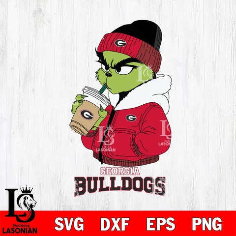Georgia Bulldogs Grinch Bougie Sport Svg Eps Dxf Png File, Digital Download, Instant Download