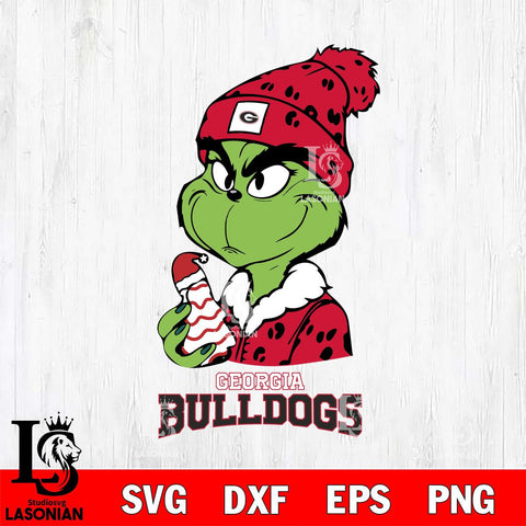 Georgia Bulldogs Grinch Tree Cake Svg Eps Dxf Png File, Digital Download, Instant Download