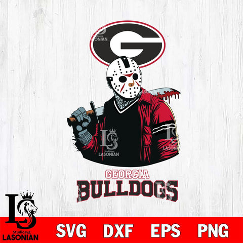 Georgia Bulldogs Jason Voorhees 10 Svg Eps Dxf Png File, Digital Download