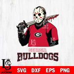 Georgia Bulldogs Jason Voorhees 11 Svg Eps Dxf Png File, Digital Download