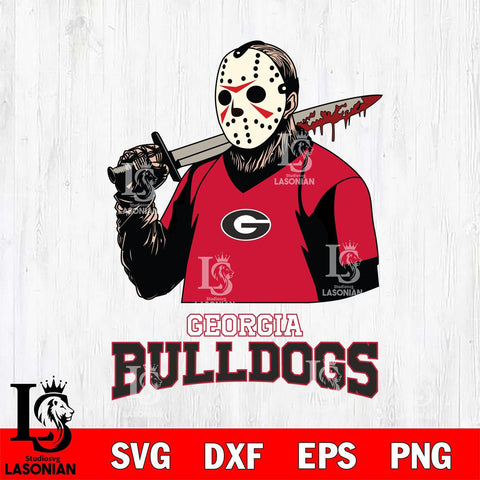 Georgia Bulldogs Jason Voorhees 11 Svg Eps Dxf Png File, Digital Download