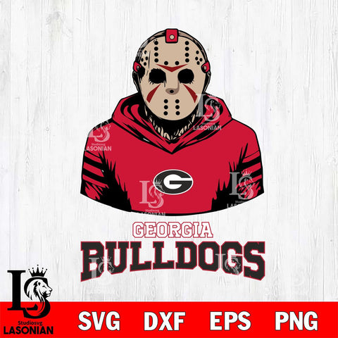 Georgia Bulldogs Jason Voorhees 4 Svg Eps Dxf Png File, Digital Download