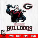 Georgia Bulldogs Jason Voorhees 5 Svg Eps Dxf Png File, Digital Download