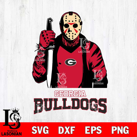 Georgia Bulldogs Jason Voorhees 6 Svg Eps Dxf Png File, Digital Download
