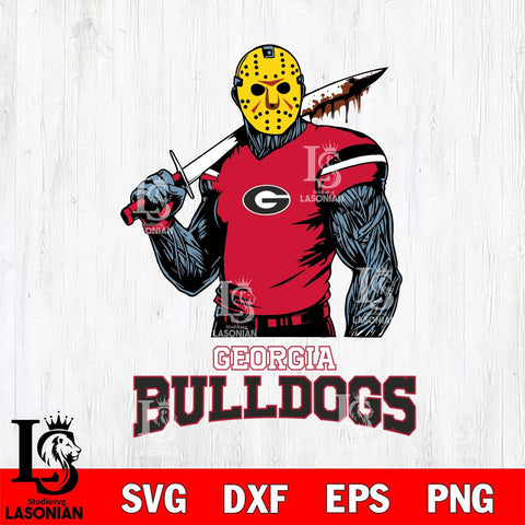 Georgia Bulldogs Jason Voorhees 7 Svg Eps Dxf Png File, Digital Download