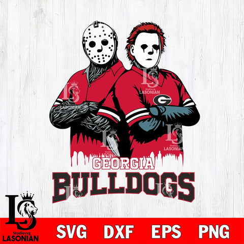Georgia Bulldogs Jason Voorhees 8 Svg Eps Dxf Png File, Digital Download
