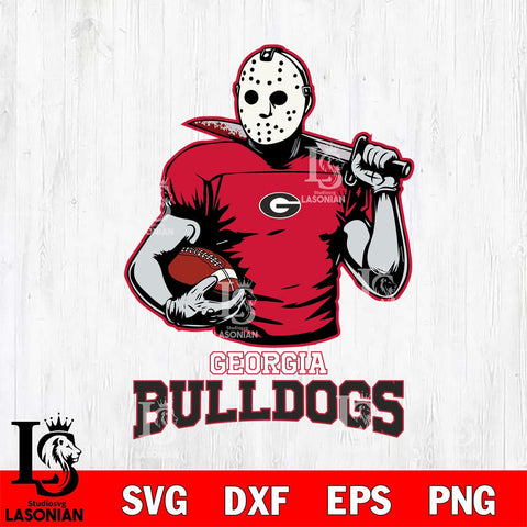 Georgia Bulldogs Jason Voorhees 9 Svg Eps Dxf Png File, Digital Download