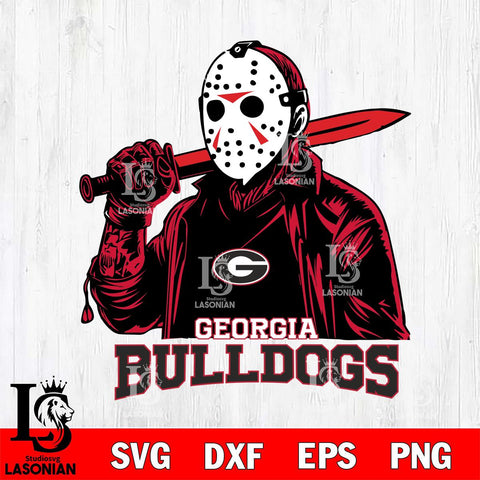Georgia Bulldogs Jason Voorhees Horror 12 Svg Eps Dxf Png File, NCAA svg, Digital Download, Instant Download