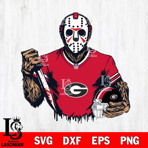 Georgia Bulldogs Jason Voorhees Horror 5 Svg Eps Dxf Png File, NCAA svg, Digital Download, Instant Download