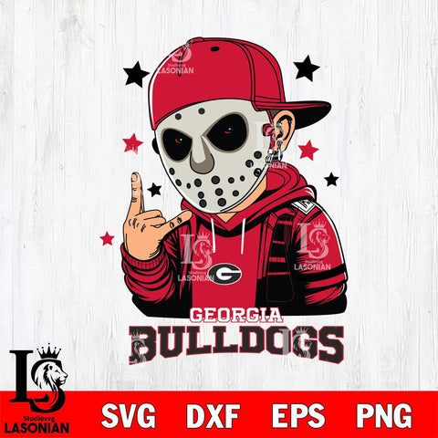 Georgia Bulldogs Jason Voorhees Horror 9 Svg Eps Dxf Png File, NCAA svg, Digital Download, Instant Download