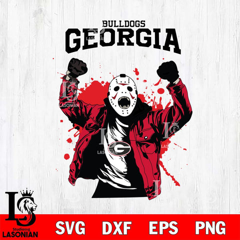 Georgia Bulldogs Jason Voorhees Horror Halloween 3 Svg Eps Dxf Png File, NCAA svg, Digital Download, Instant Download
