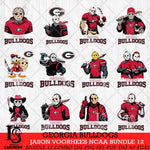 Georgia Bulldogs Jason Voorhees NCAA Bundle 12 SVG Svg Eps Dxf Png File, Digital Download