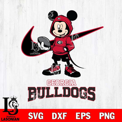 Georgia Bulldogs Mikey Mouse Disney NIKE, Svg Eps Dxf Png File, Digital Download