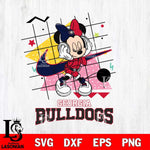 Georgia Bulldogs Minnie Mouse Dancing SVG DXF EPS PNG FILE, NCAA File Cut,Digital Download,Instant Download