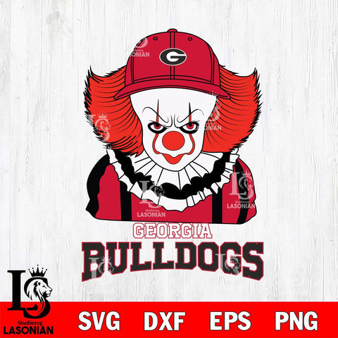 Georgia Bulldogs Pennywise Horror Sport 10 Svg Eps Dxf Png File, Digital Download