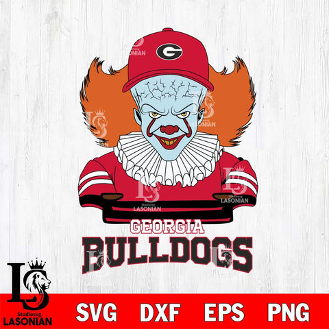 Georgia Bulldogs Pennywise Horror Sport 2 Svg Eps Dxf Png File, Digital Download