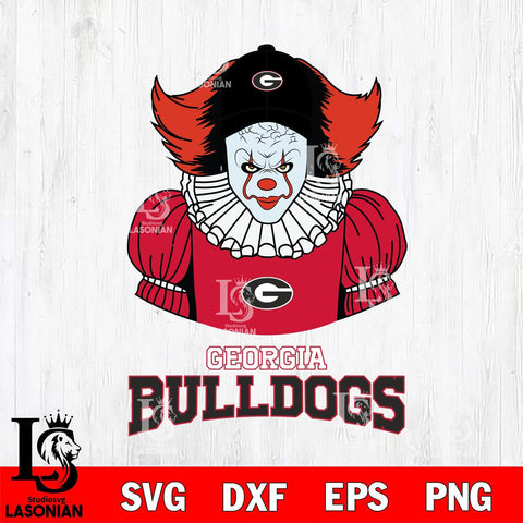 Georgia Bulldogs Pennywise Horror Sport 7 Svg Eps Dxf Png File, Digital Download