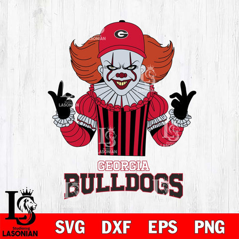 Georgia Bulldogs Pennywise Horror Sport 8 Svg Eps Dxf Png File, Digital Download