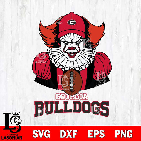 Georgia Bulldogs Pennywise Horror Sport 9 Svg Eps Dxf Png File, Digital Download